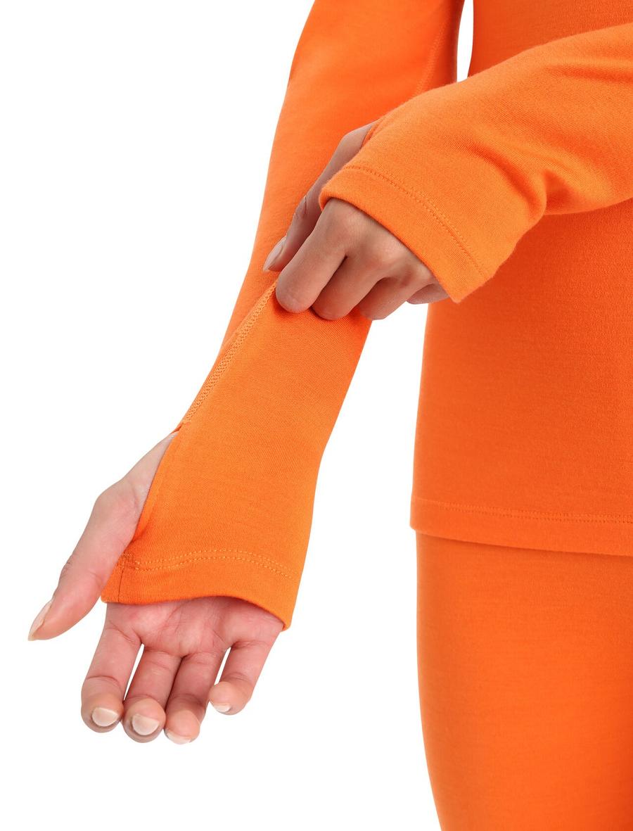 Women's Icebreaker MerinoFine™ Long Sleeve Roll Neck Base Layers Flash | CA 1053EBCX